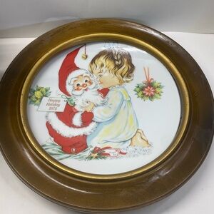Set Of 5 Framed GOEBEL CHRISTMAS PLATE CHARLOT BYJ 8.5 1970’s